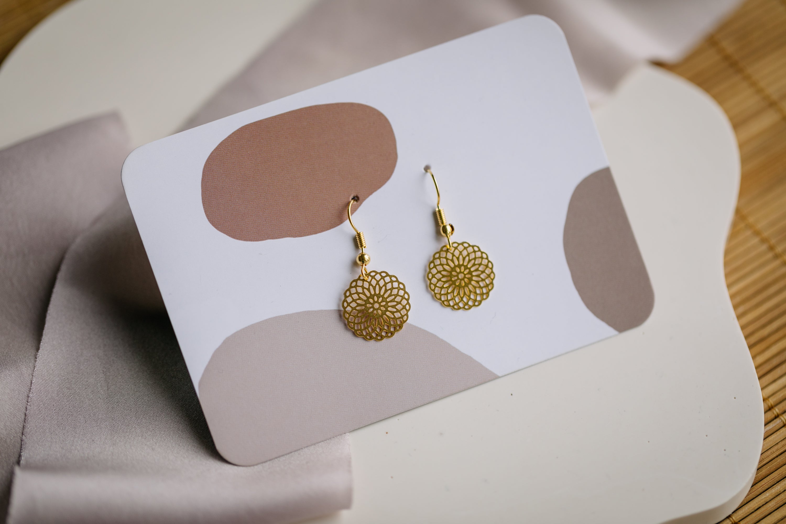 fringe earrings made of brass