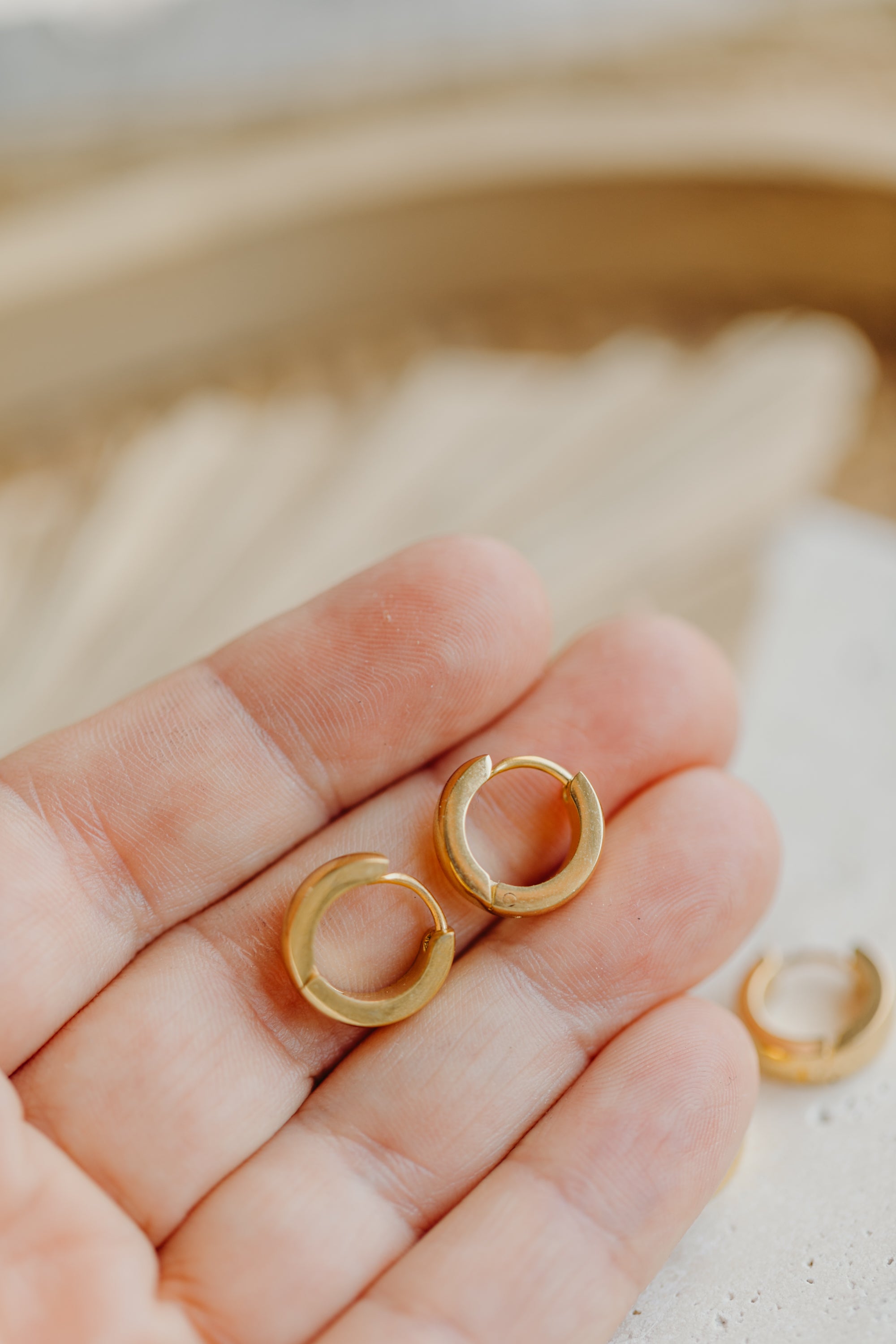 small wide hoop earrings