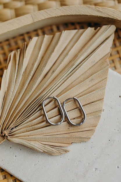 oval hoop earrings