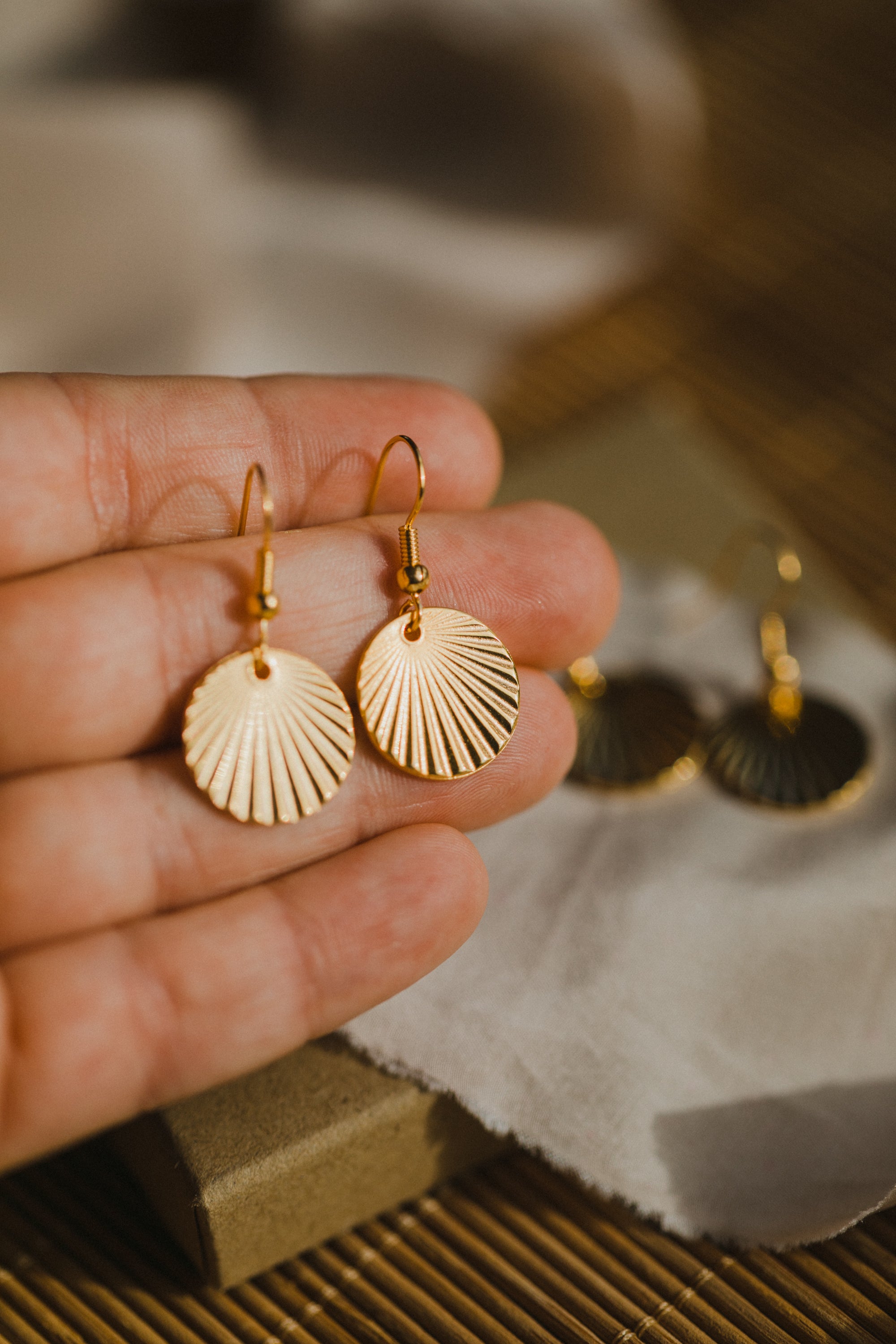 fringe earrings made of brass