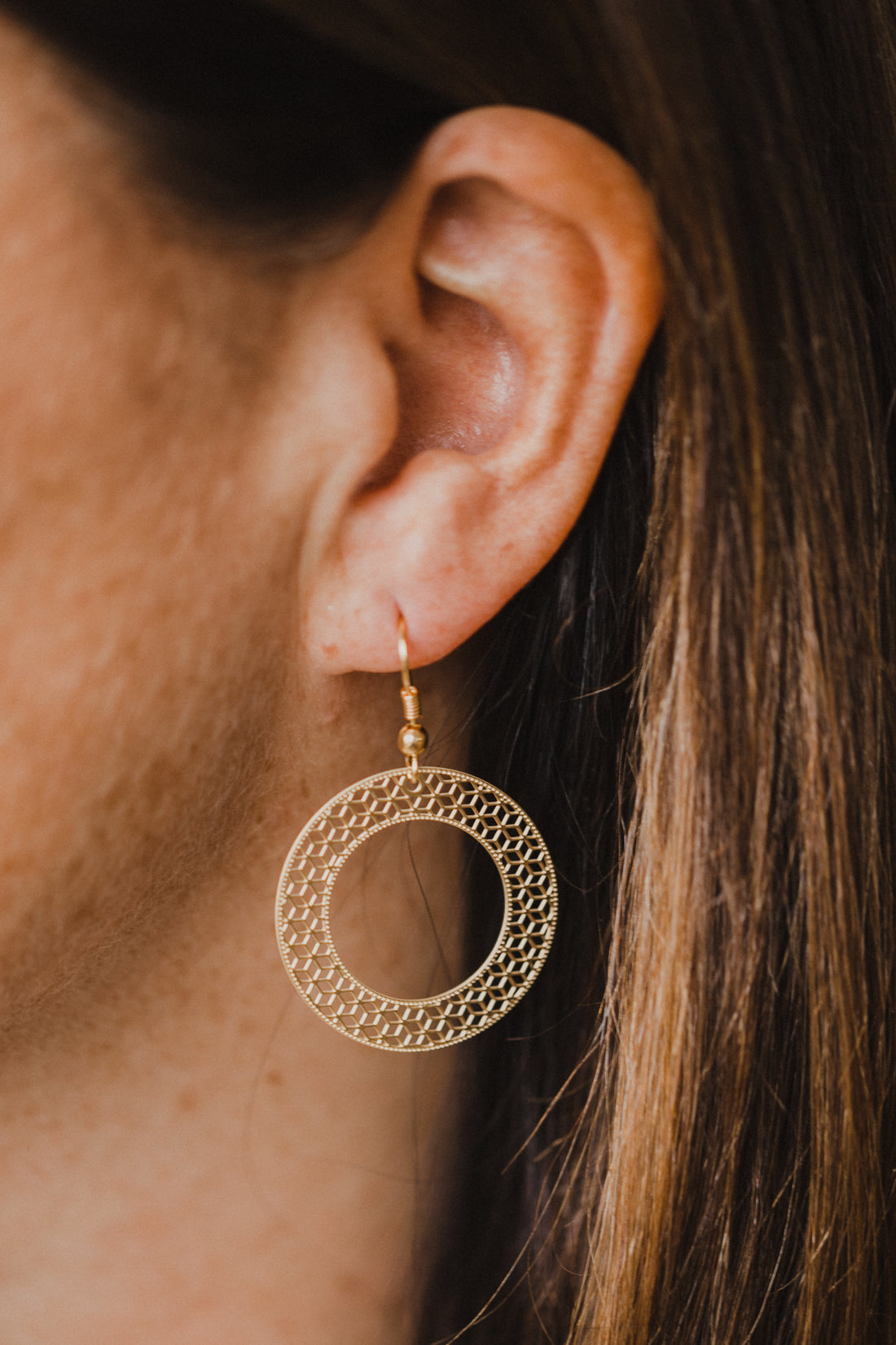 fringe earrings made of brass