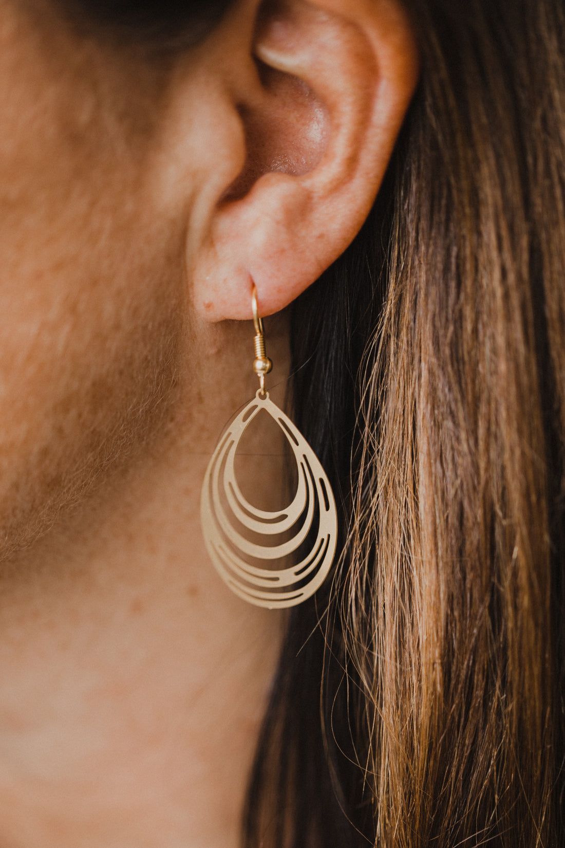 fringe earrings made of brass