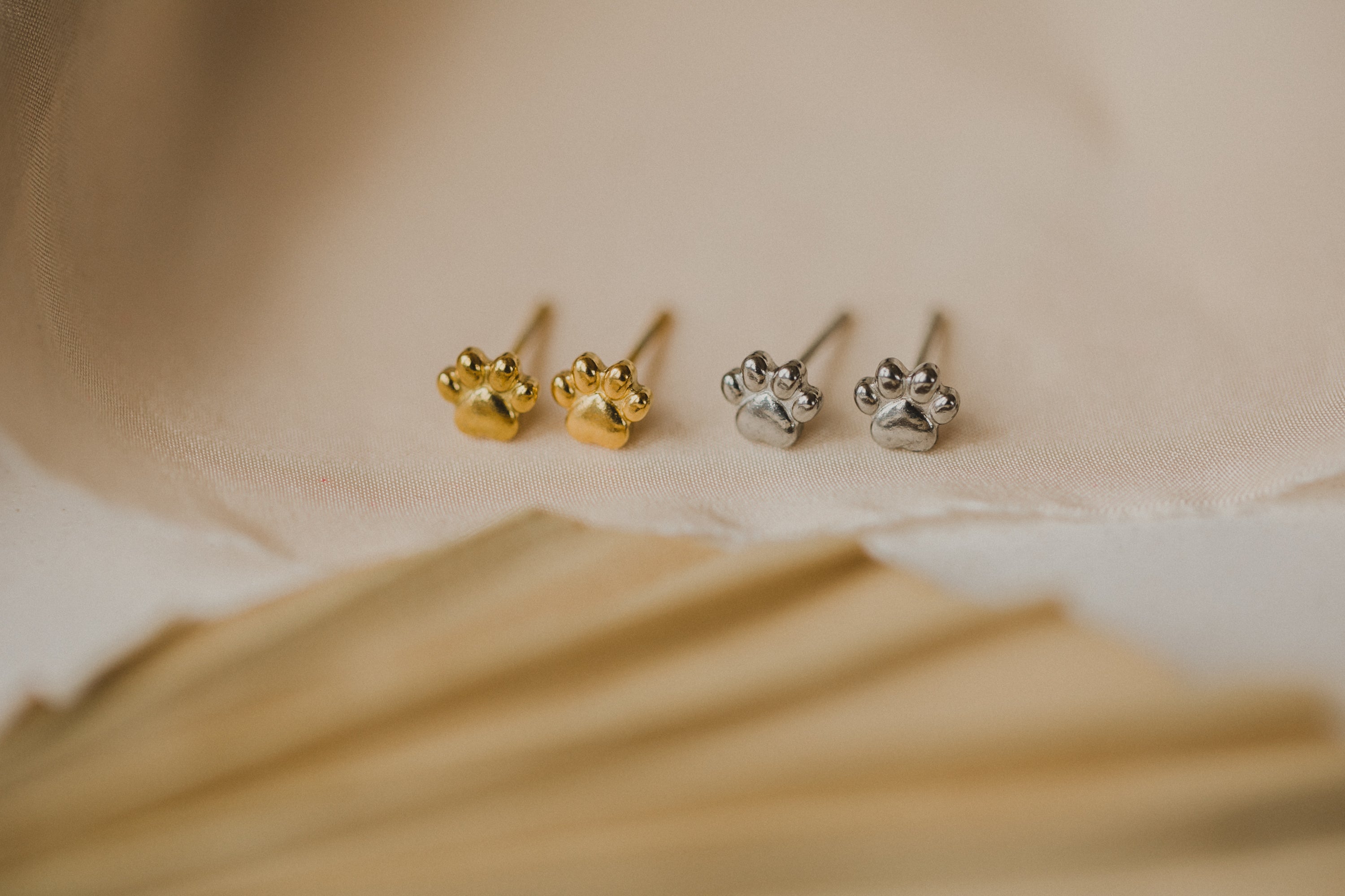 Mini Animal Paw Stud Earrings