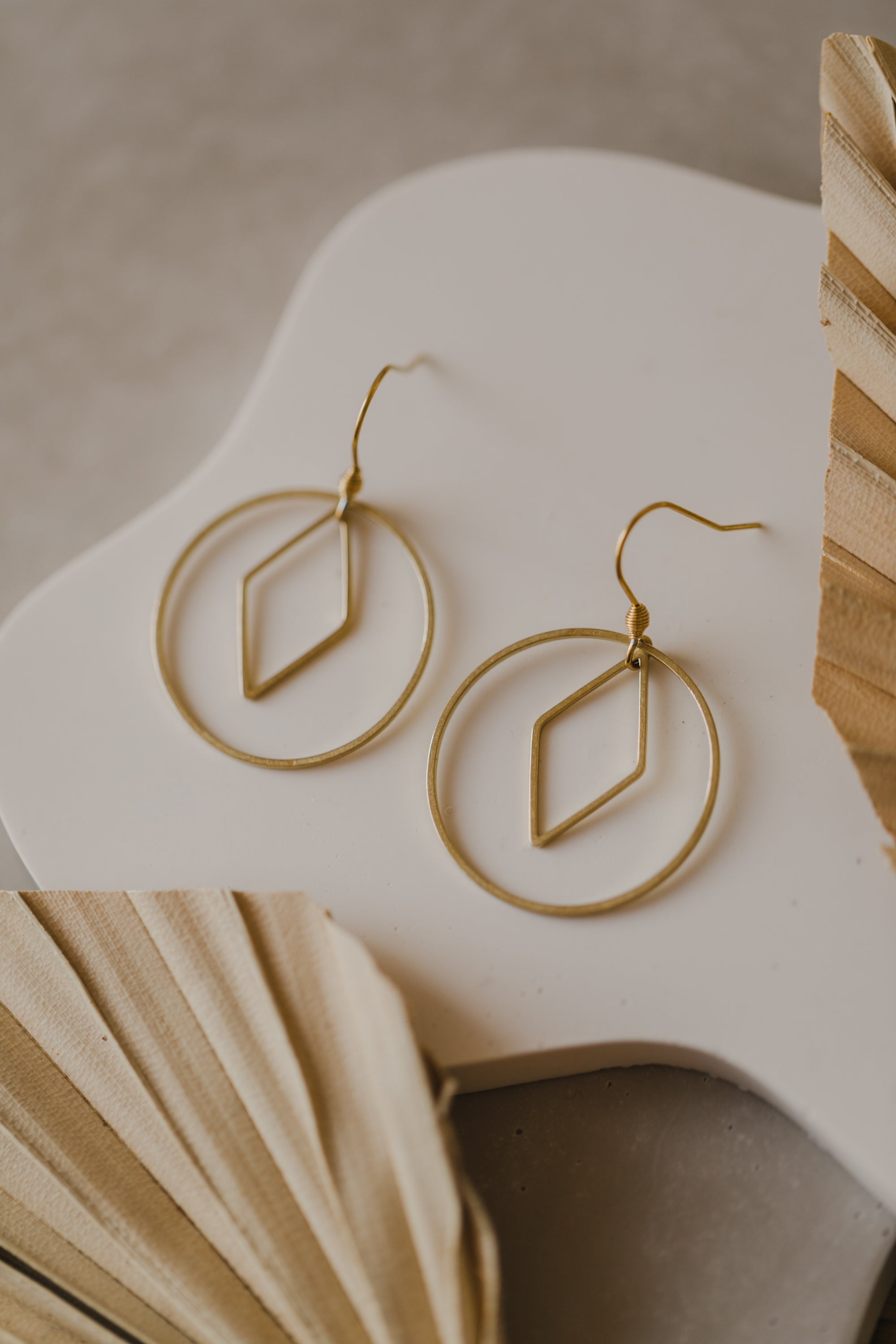 brass earrings drops