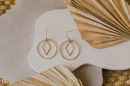 brass earrings drops