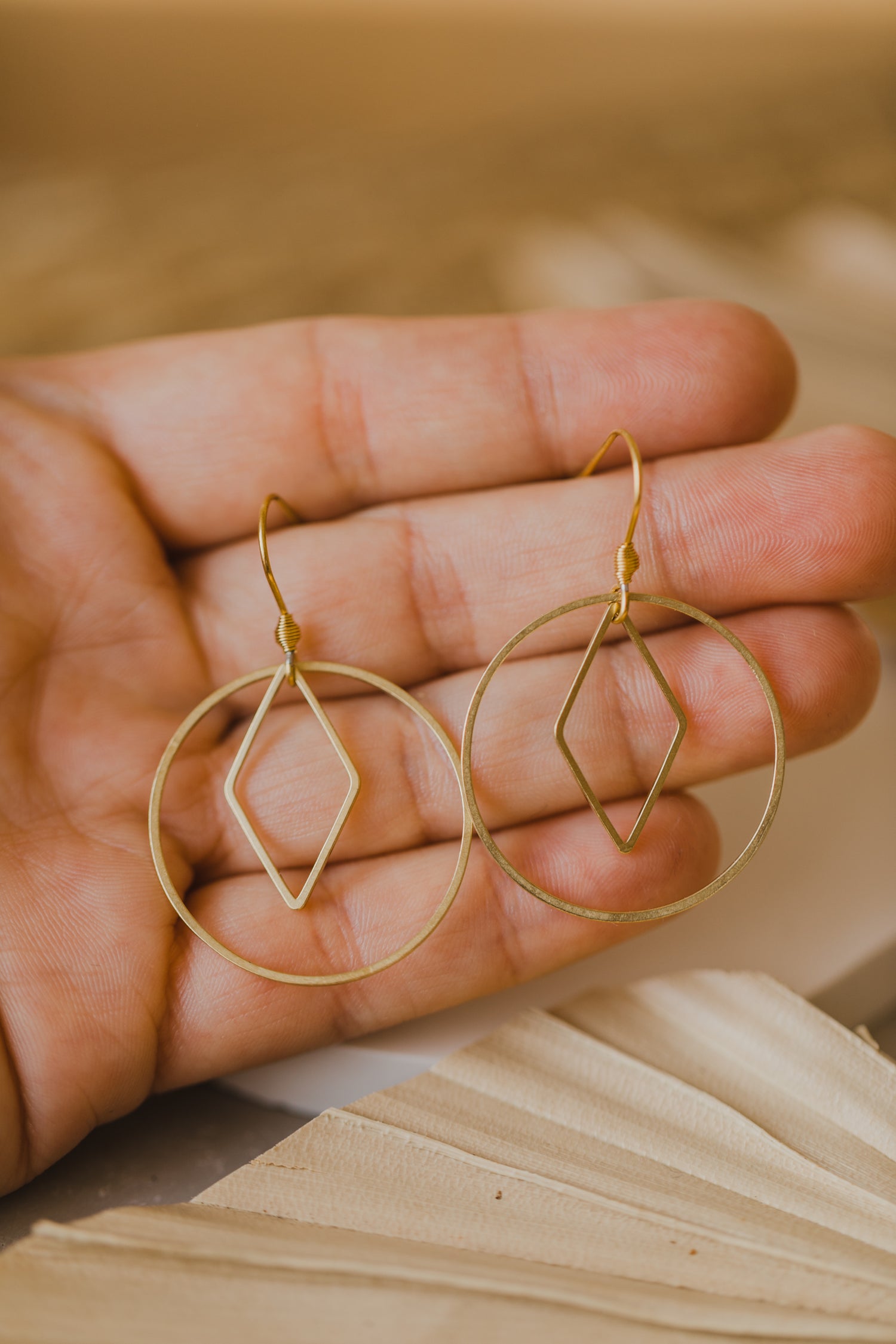 brass earrings drops