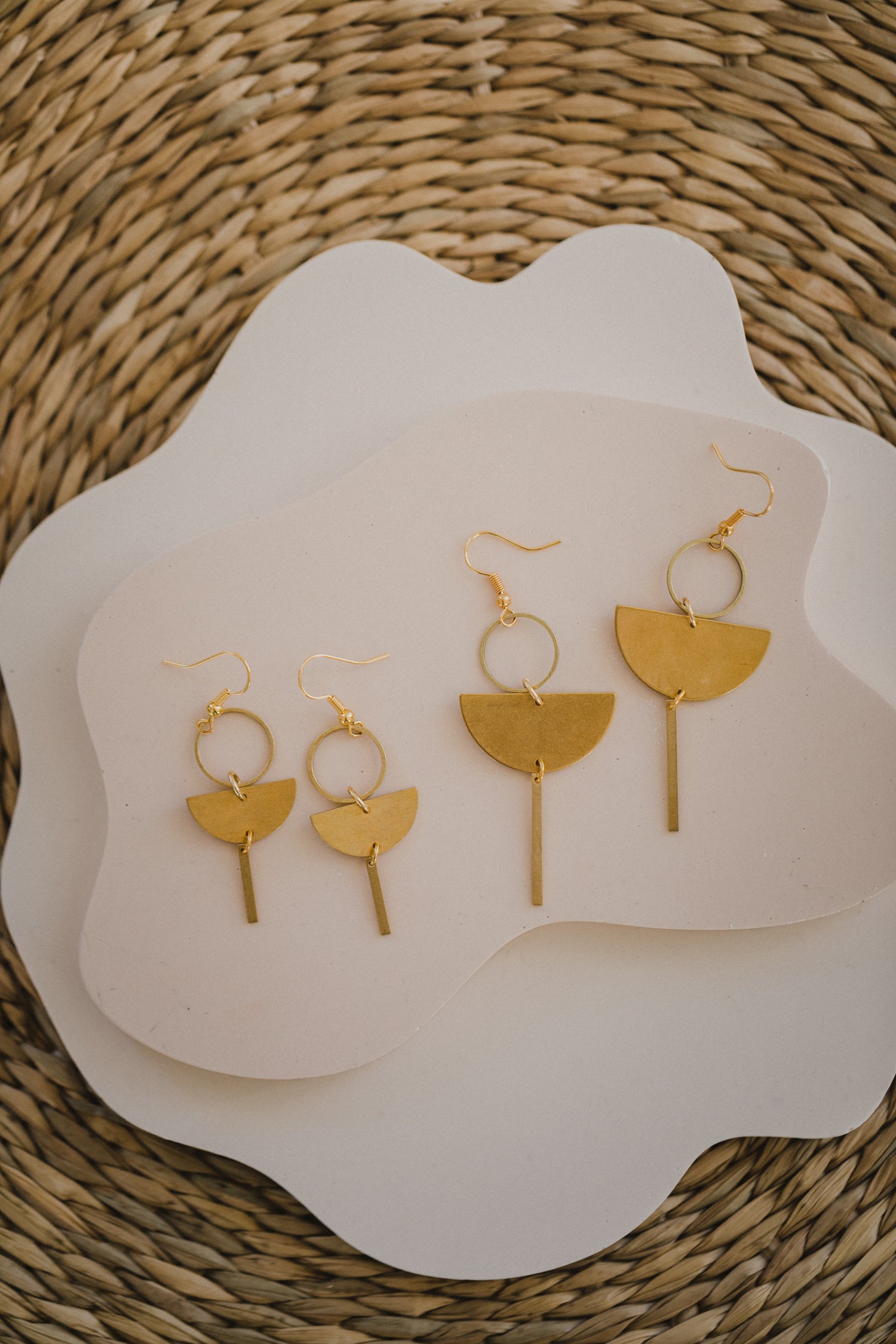 brass earrings drops