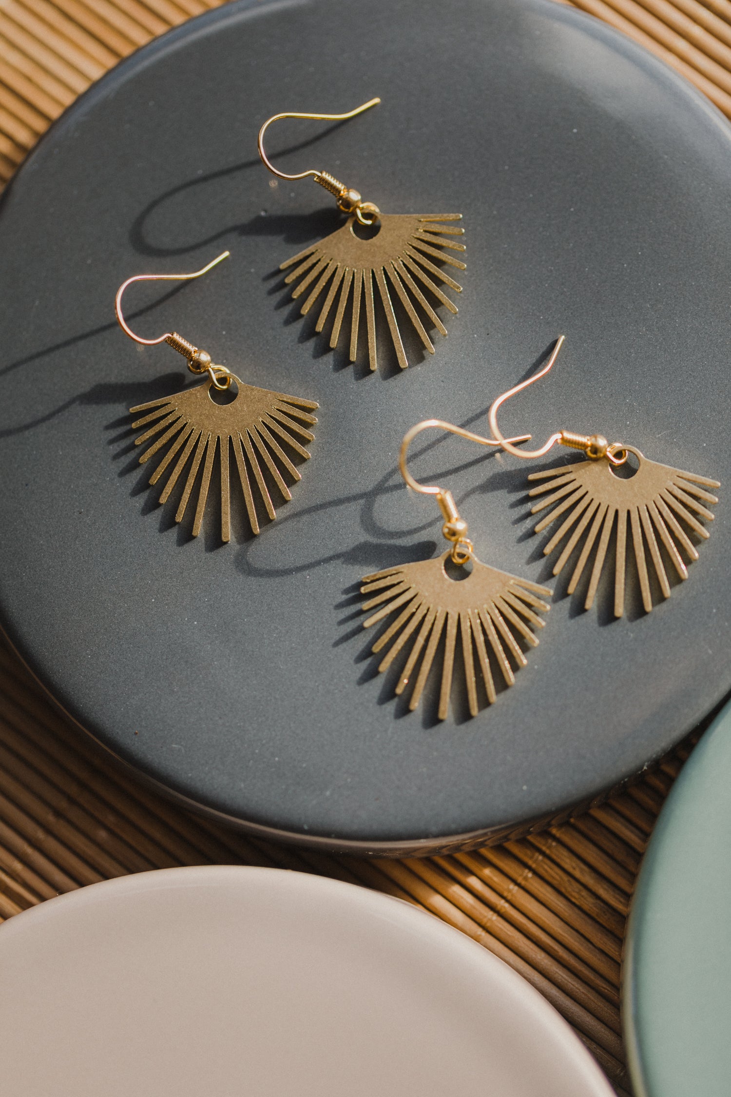 fringe earrings made of brass