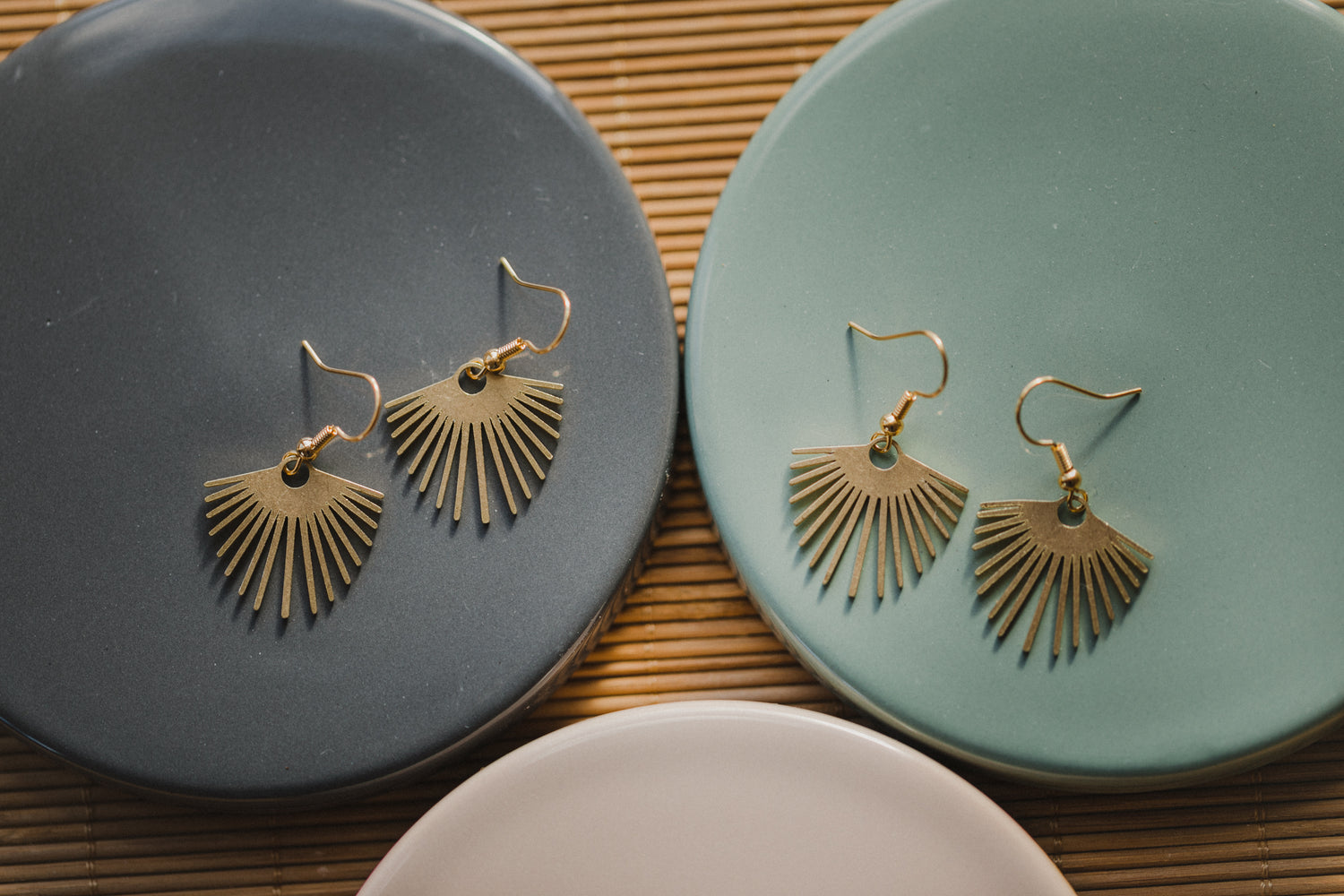 fringe earrings made of brass