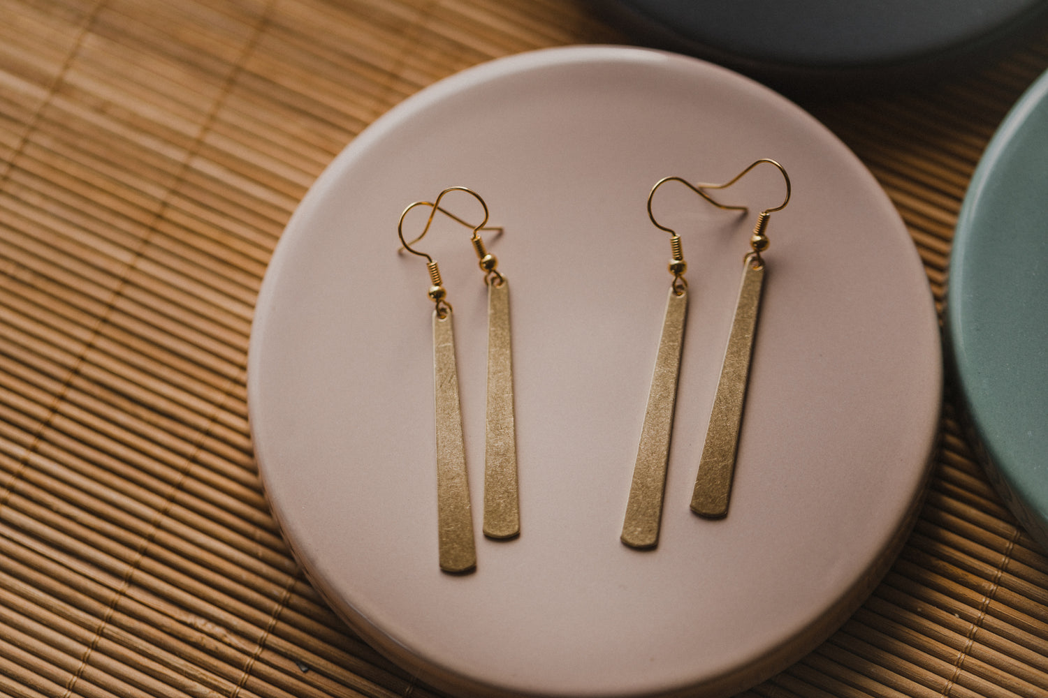 brass earrings drops