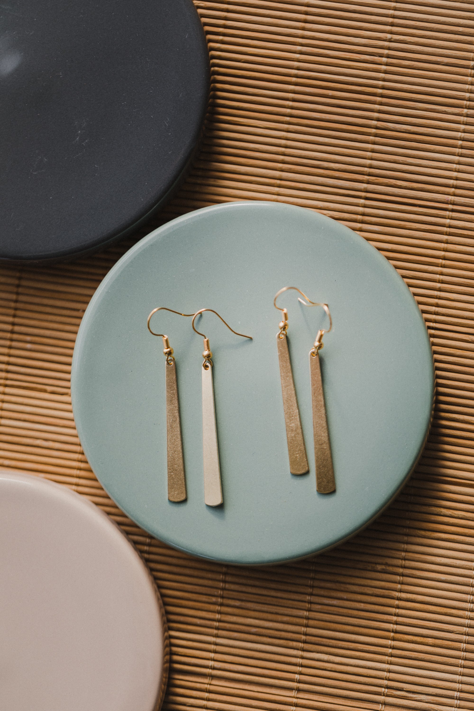 brass earrings drops