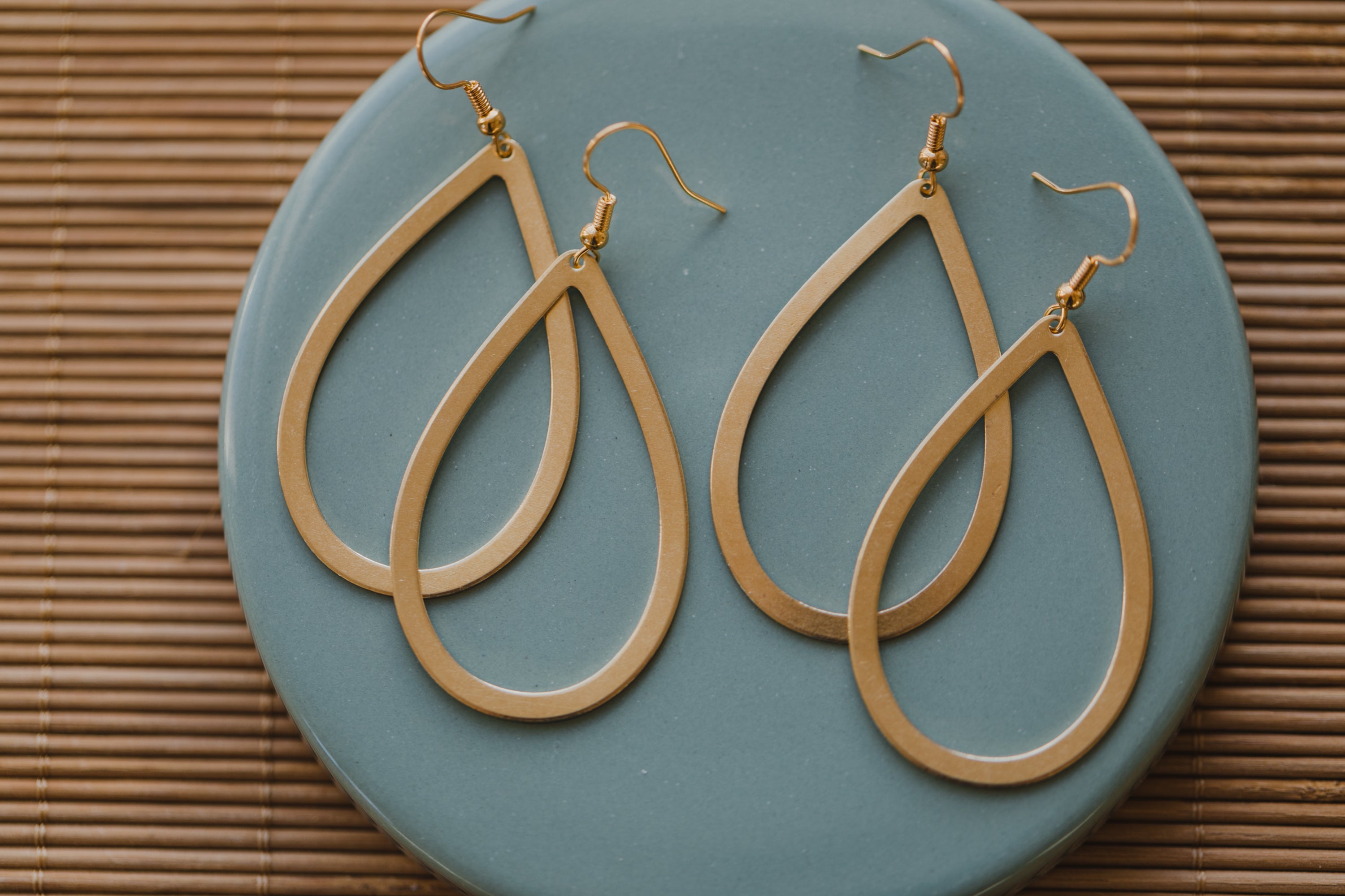 brass earrings drops