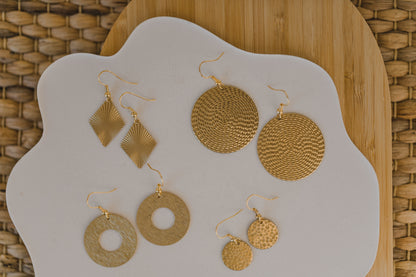 brass earrings drops