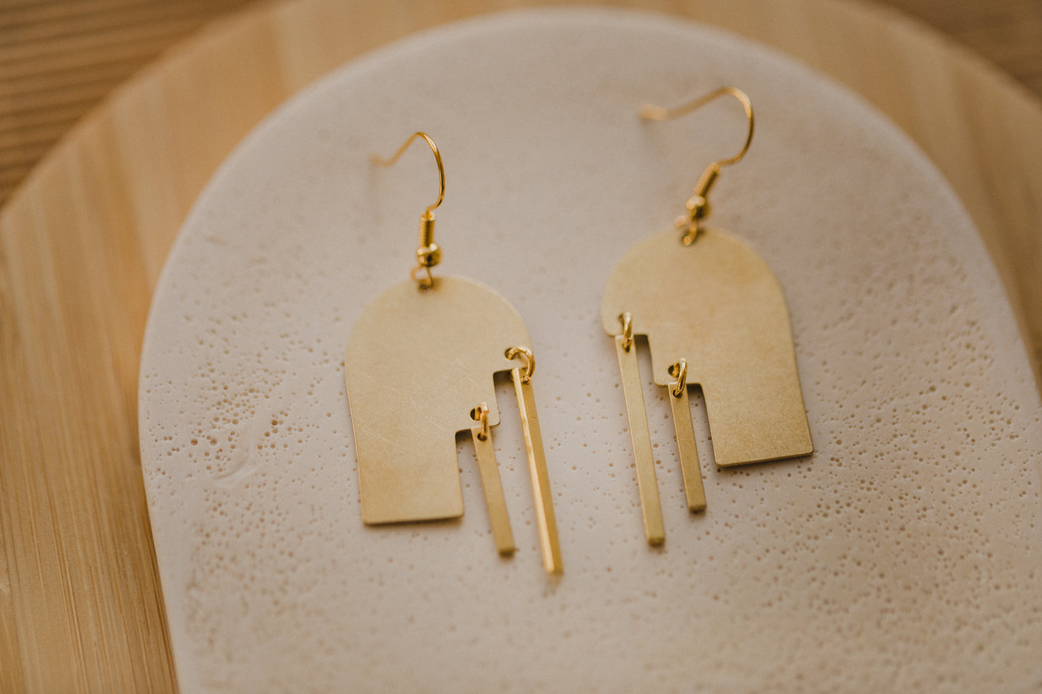 brass earrings drops