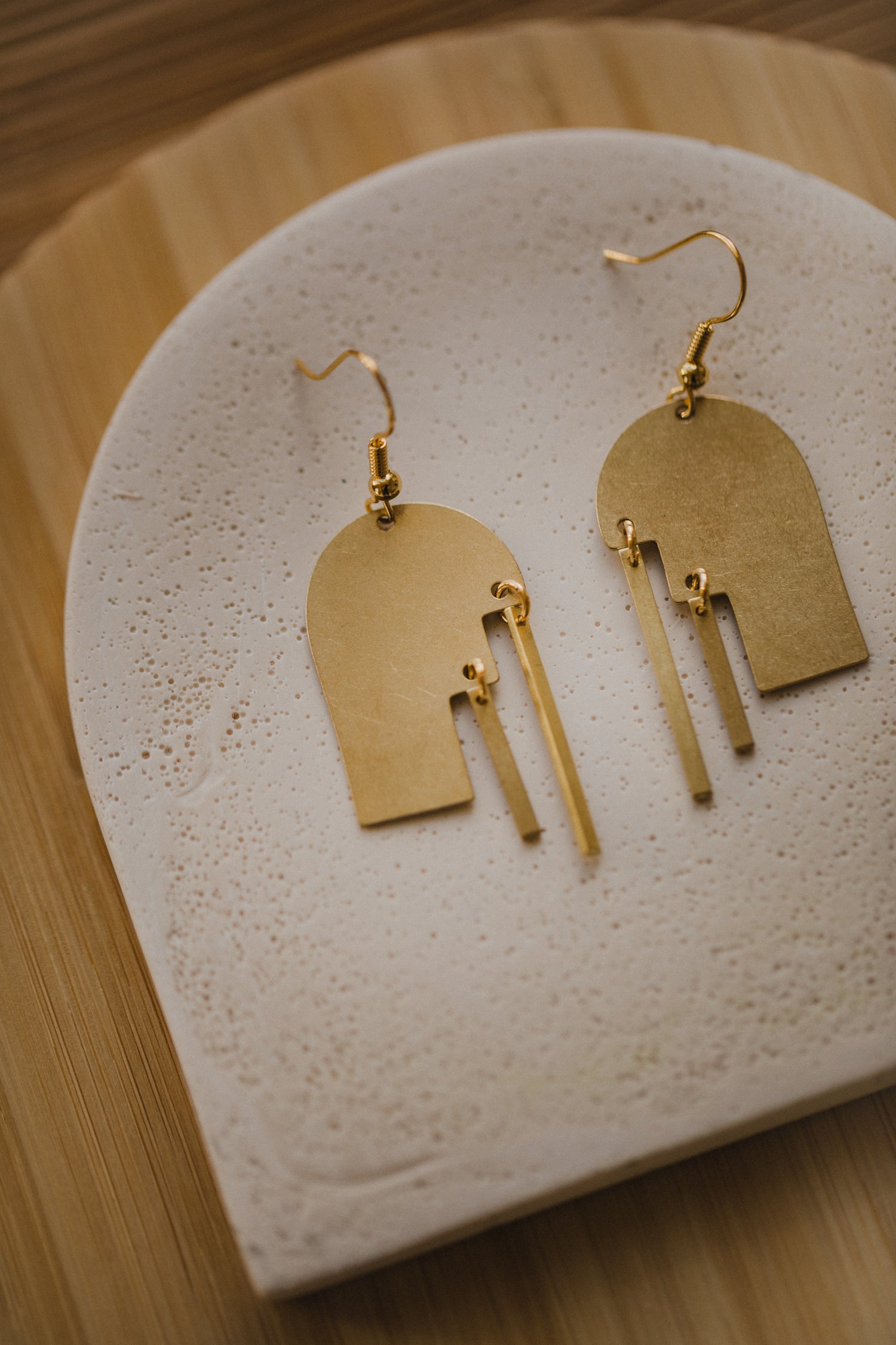 brass earrings drops