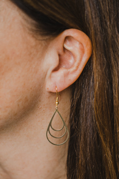 brass earrings drops