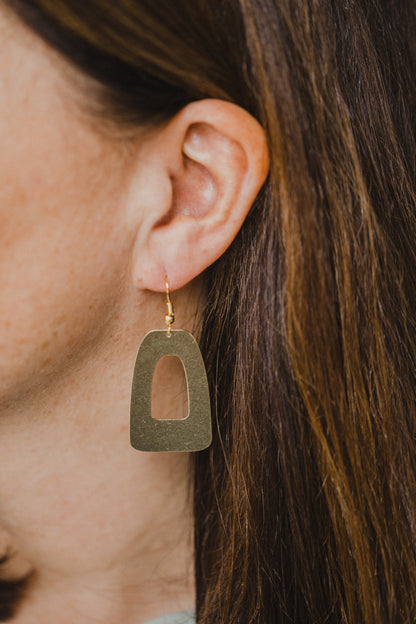 brass earrings drops