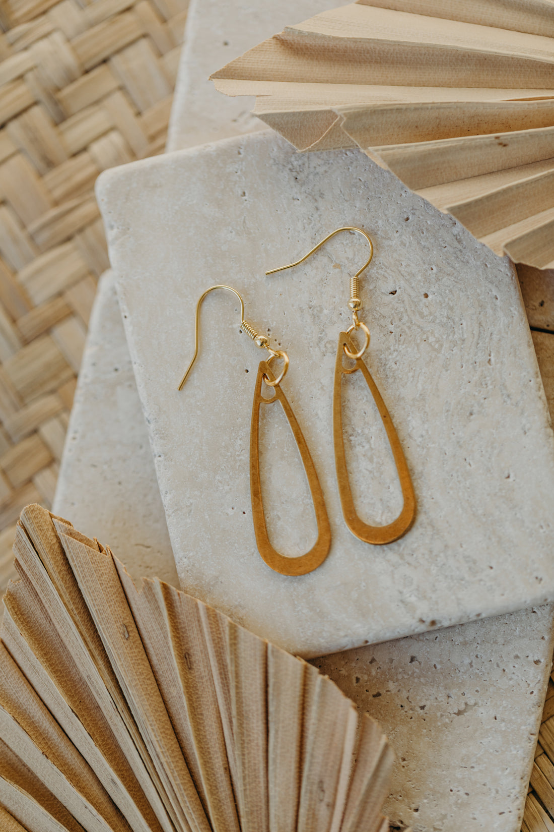 fringe earrings made of brass