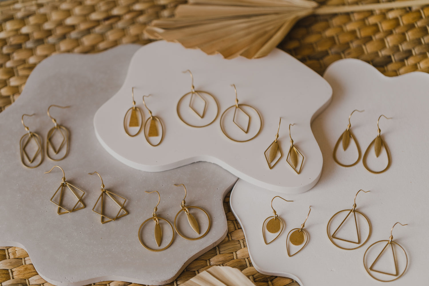 brass earrings drops