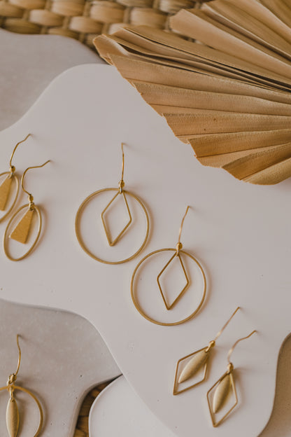 brass earrings drops