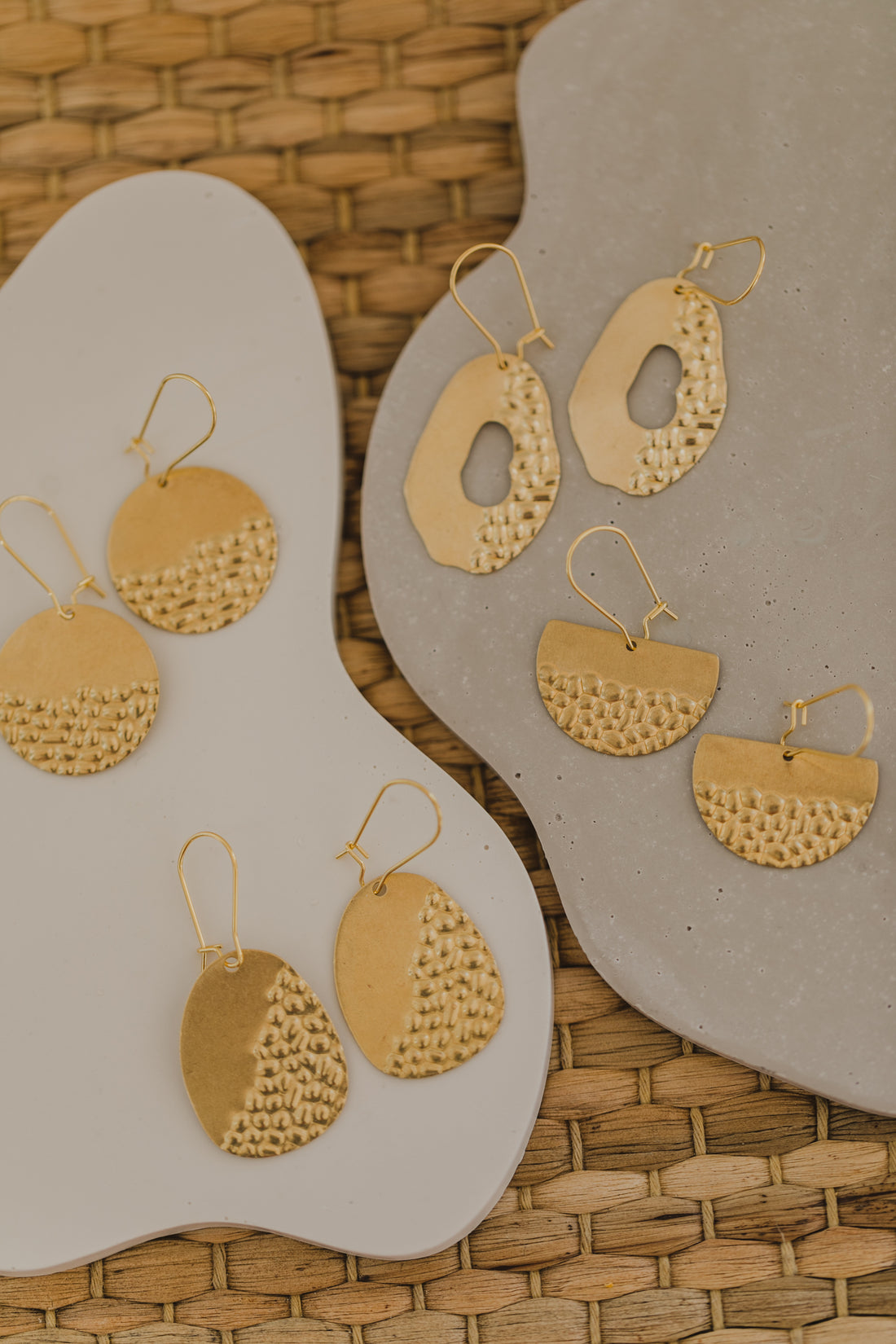 brass earrings drops