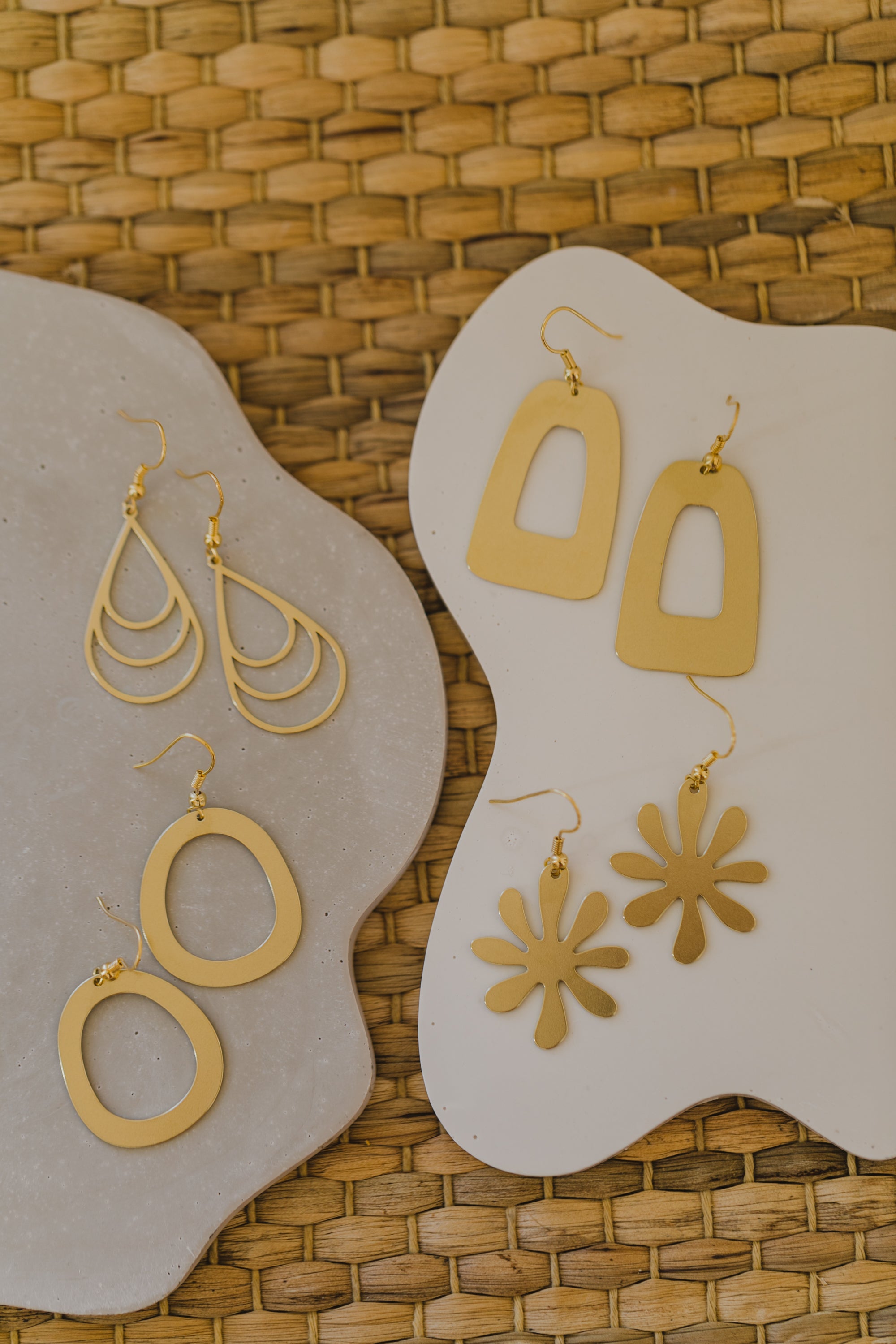 brass earrings drops