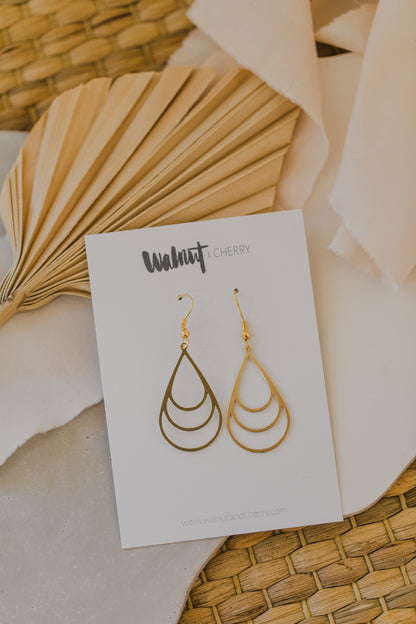 brass earrings drops