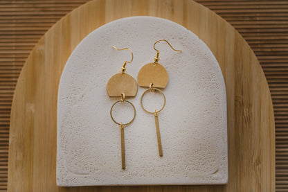 brass earrings drops