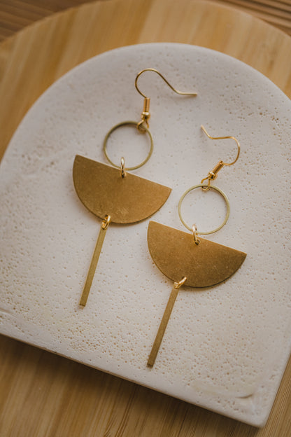 brass earrings drops