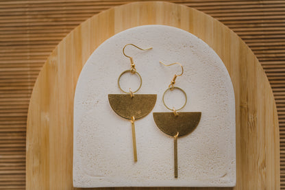 brass earrings drops