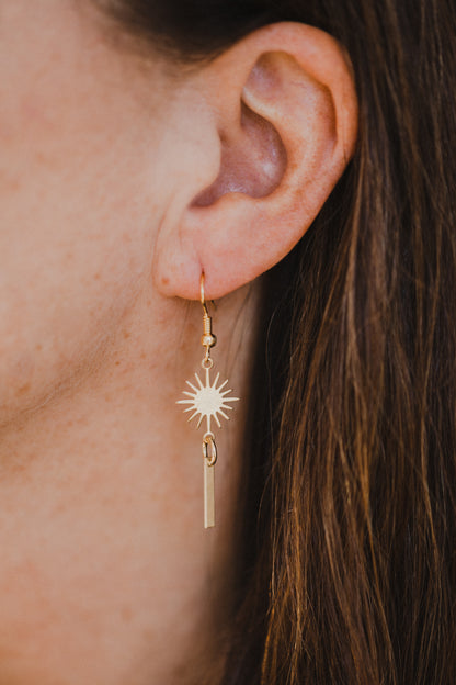 brass earrings drops