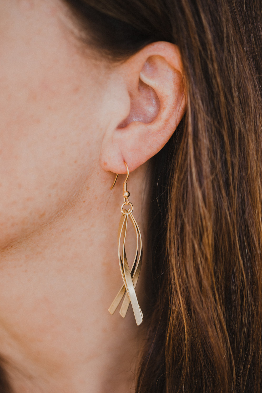 fringe earrings made of brass