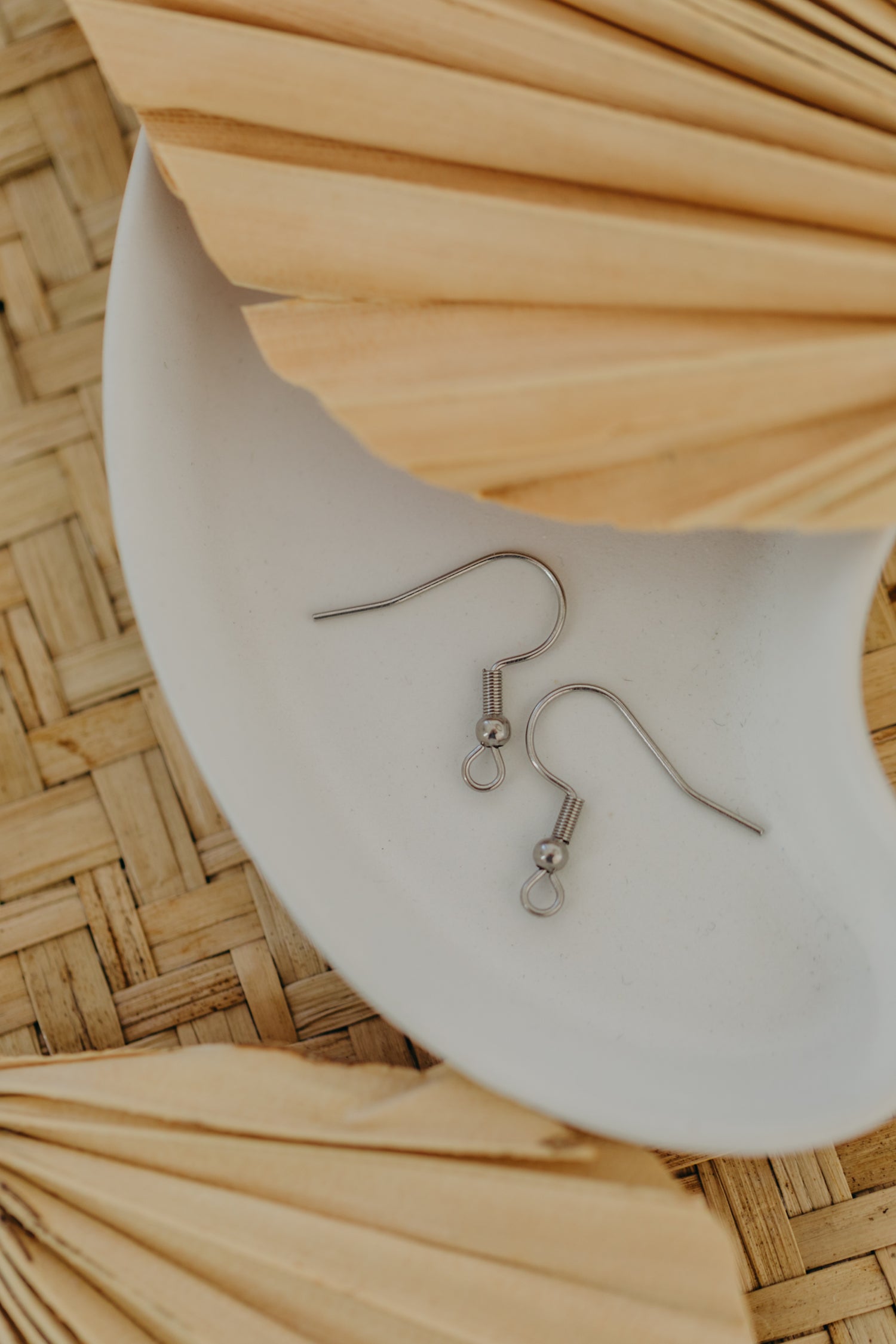 ARIA - Hoop earrings with drop polymer clay and brass fan