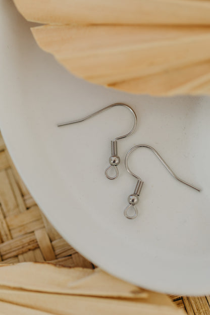 ARIA - Hoop earrings with drop polymer clay and brass fan