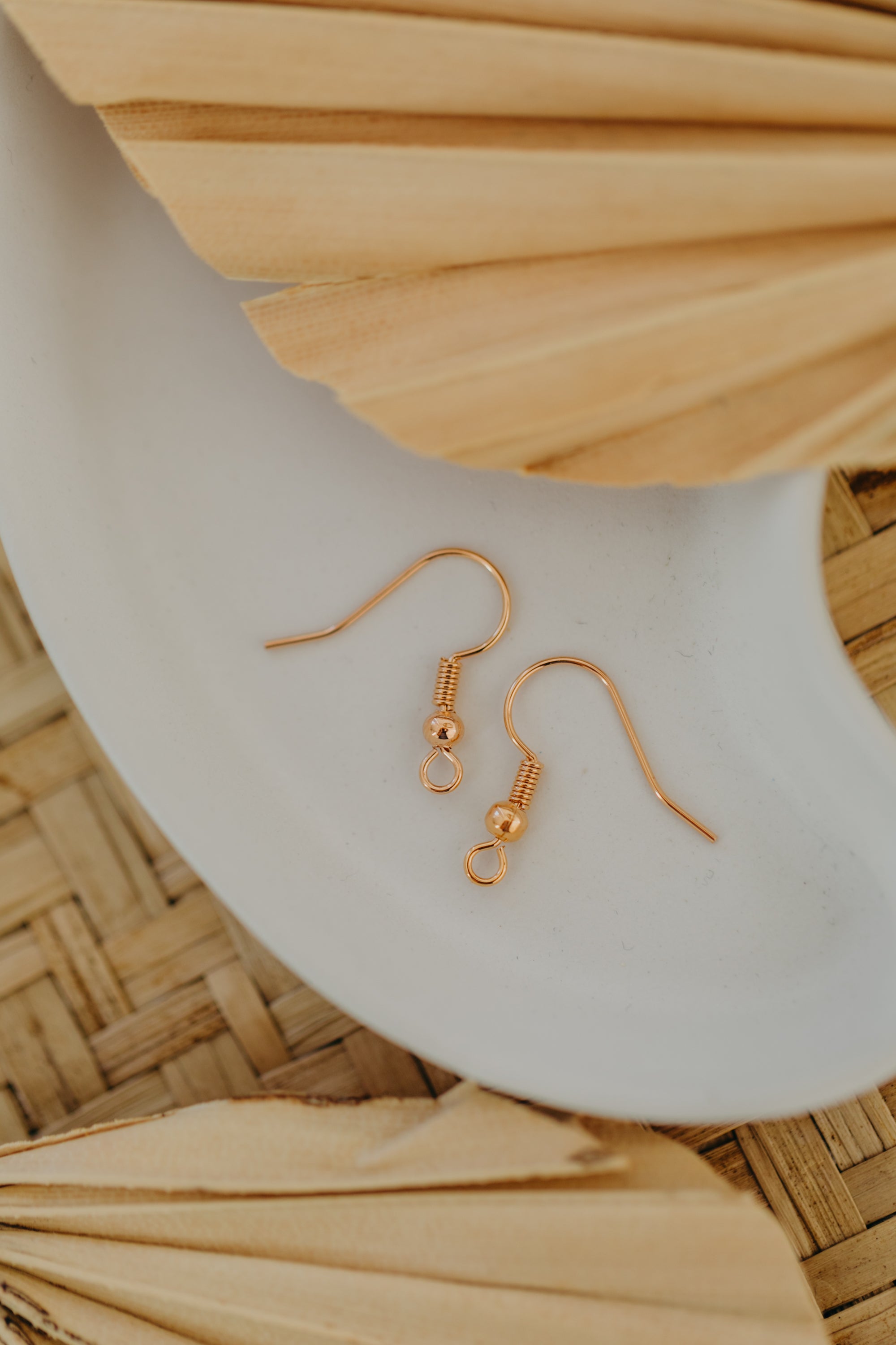 ARIA - Hoop earrings with drop polymer clay and brass fan