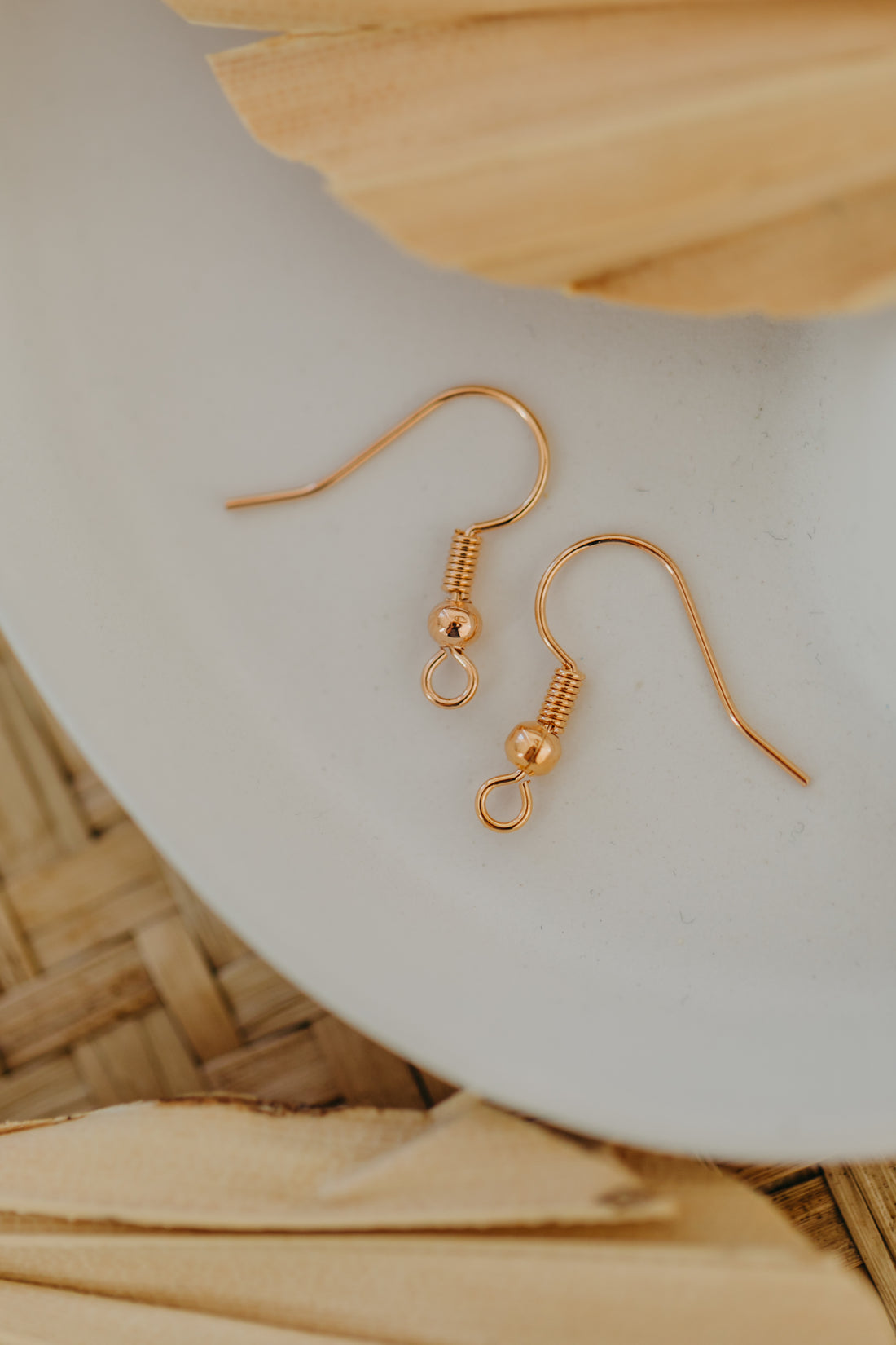 ARIA - Hoop earrings with drop polymer clay and brass fan