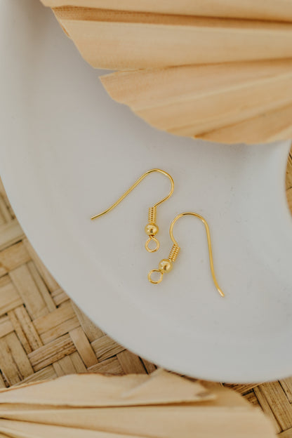 ARIA - Hoop earrings with drop polymer clay and brass fan