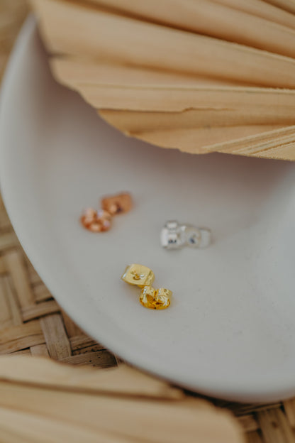 ARIA - Hoop earrings with drop polymer clay and brass fan