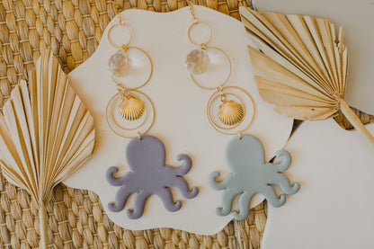 Suncatcher octopus, purple or mint 