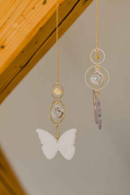 Suncatcher butterfly, purple or white 