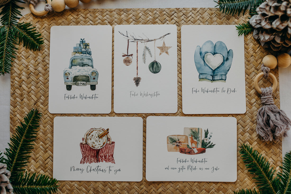 Postcard Set 1: Christmas Postcard Set (5 pieces)